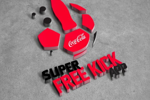 free kick CC app logo design